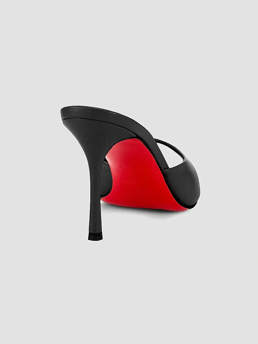 Christian Louboutin Women's Me Dolly 85MM Leather Mules - Black | Thumbnail 7