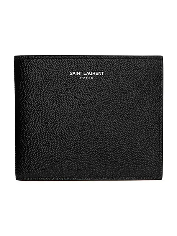Men's East West Wallet In Grain De Poudre Embossed Leather Men's East West Wallet In Grain De Poudre Embossed Leather