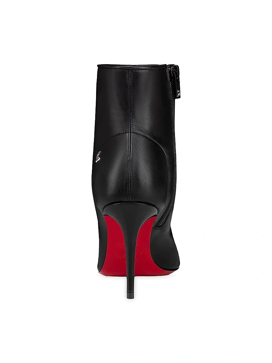 Christian Louboutin Women's Sporty Kate Booty 80MM Leather Boots - Black | Thumbnail 3