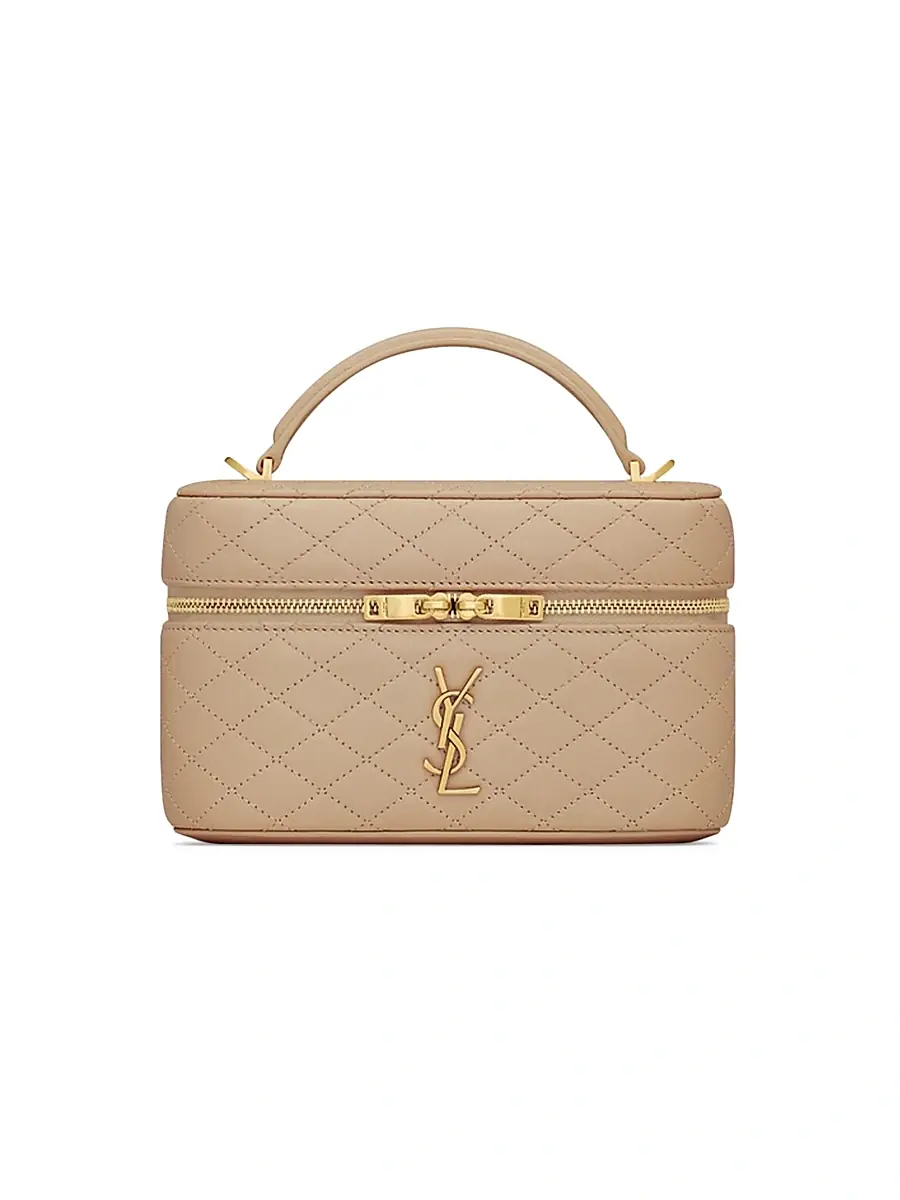 Saint Laurent Women's Gaby Mini Vanity Bag in Lambskin - Dk Toffee | Thumbnail 5