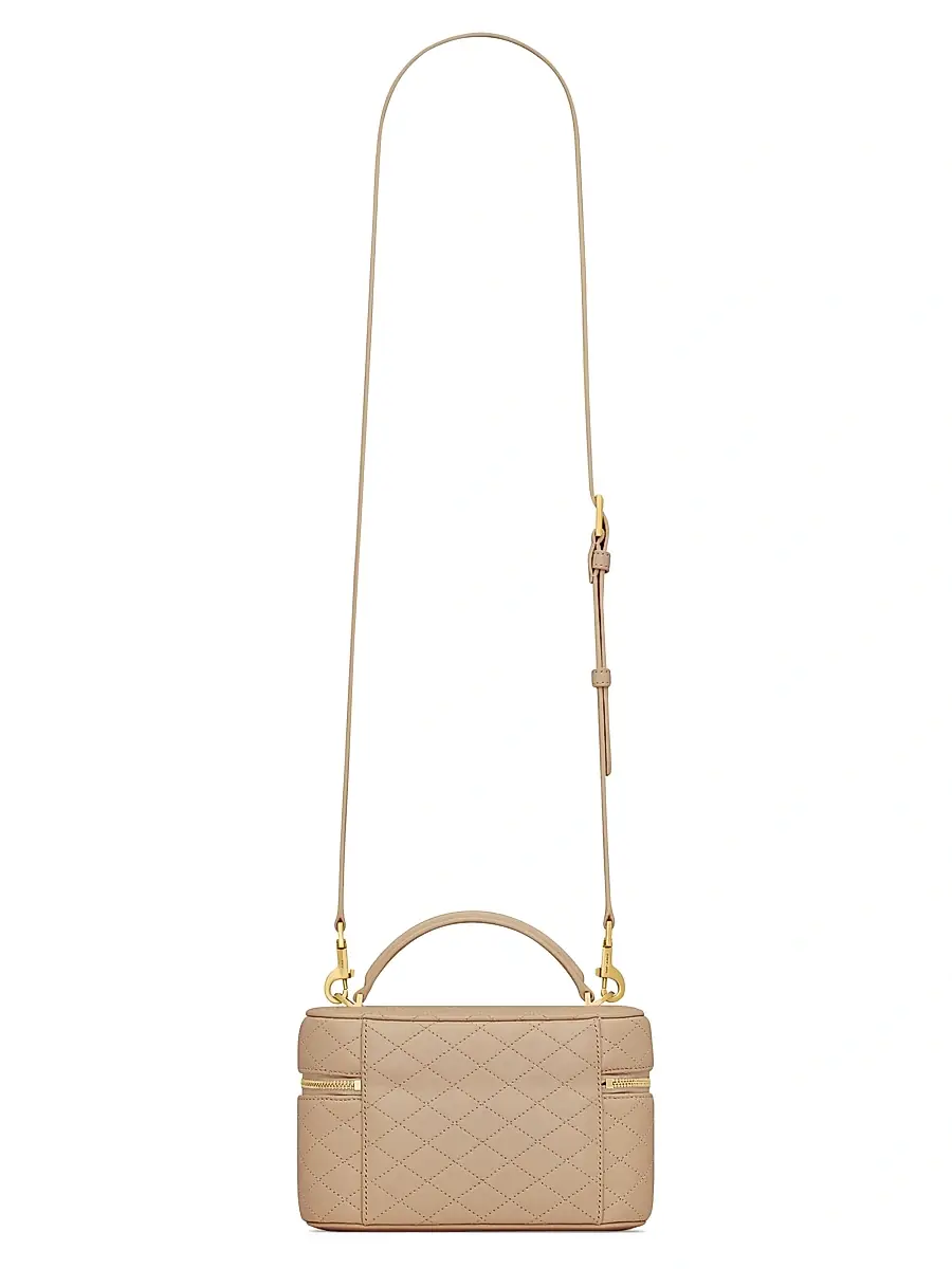 Saint Laurent Women's Gaby Mini Vanity Bag in Lambskin - Dk Toffee | Thumbnail 8