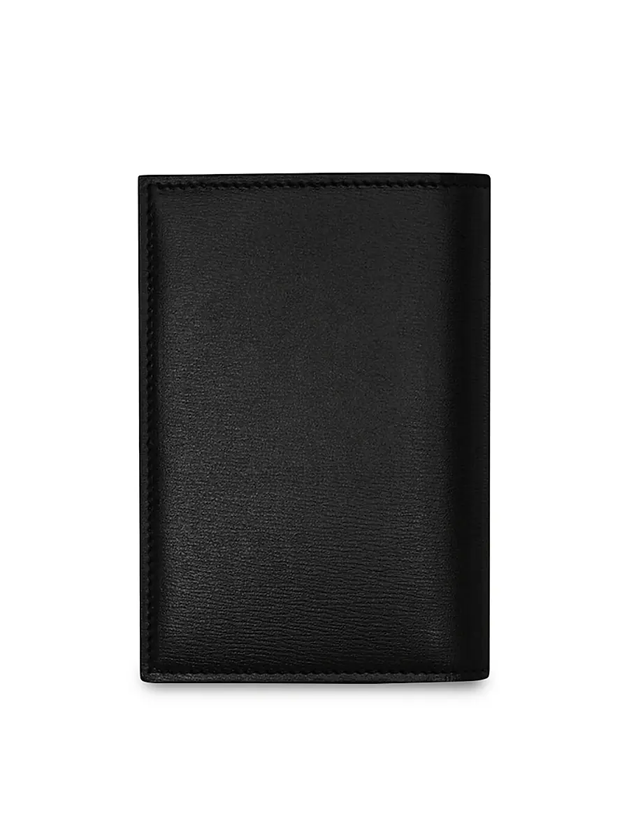 Saint Laurent Men's Tiny Cassandre Credit Card Wallet in Shiny Leather - Nero | Thumbnail 2