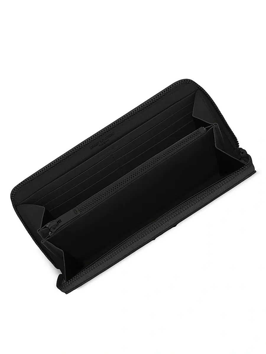 Saint Laurent Women's Cassandre Matelass Zip Around Wallet - Nero | Thumbnail 4 Saint Laurent Women's Cassandre Matelass Zip Around Wallet - Nero | Thumbnail 4