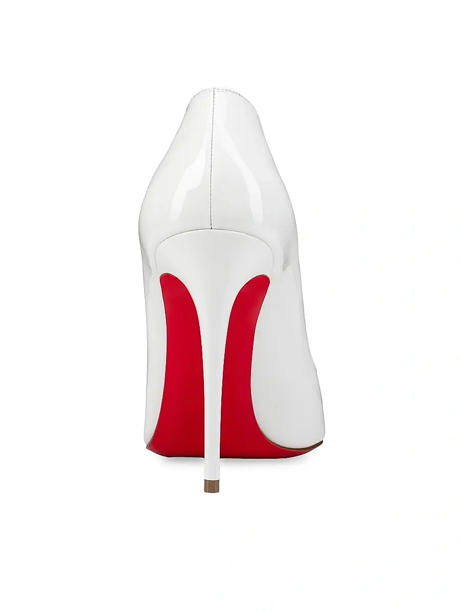 Christian Louboutin Women's Hot Chick 100MM Leather Pumps - Bianco | Thumbnail 12