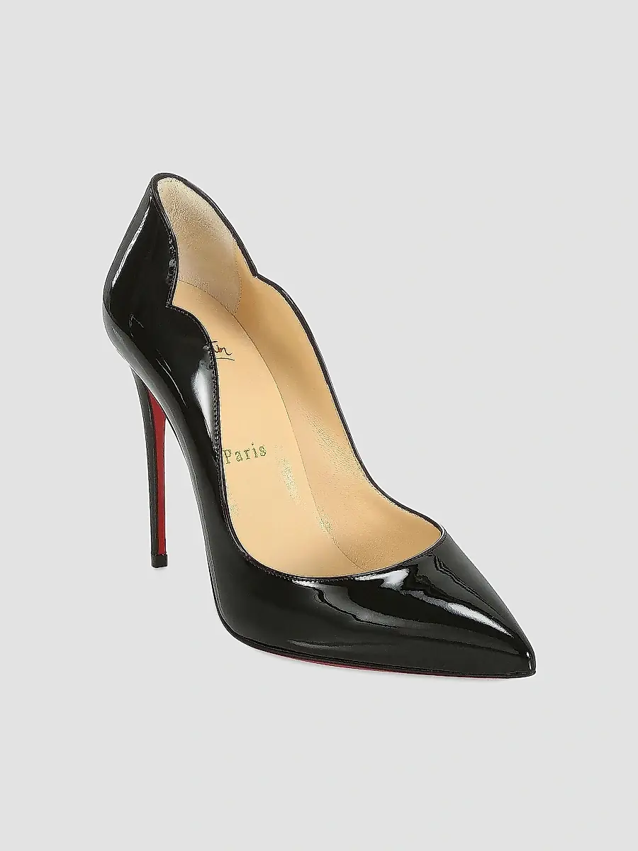 Christian Louboutin Women's Hot Chick 100MM Leather Pumps - Bianco | Thumbnail 3
