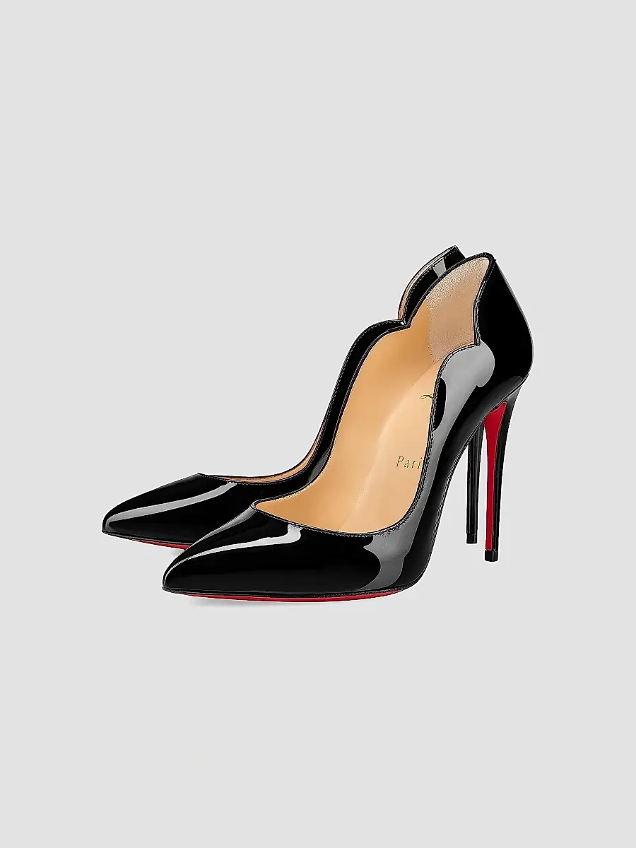 Christian Louboutin Women's Hot Chick 100MM Leather Pumps - Bianco | Thumbnail 4