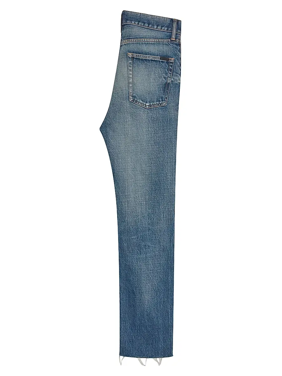 Saint Laurent Women's Straight-Fit Jeans - Authentic Vintage Blue | Thumbnail 7 Saint Laurent Women's Straight-Fit Jeans - Authentic Vintage Blue | Thumbnail 7