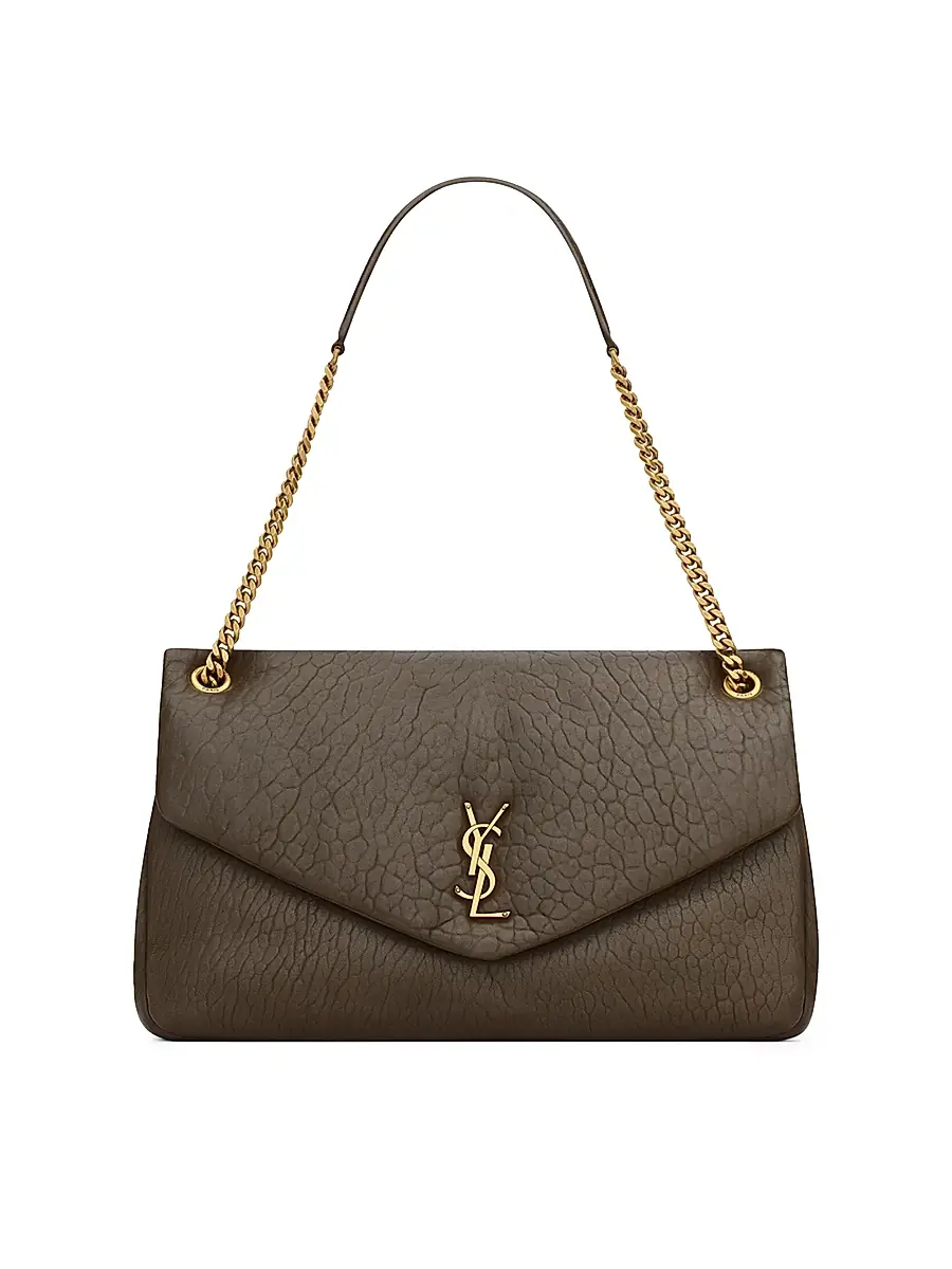 Saint Laurent Women's Calypso Bag in Grained Lambskin - Light Musk | Image 1 Saint Laurent Women's Calypso Bag in Grained Lambskin - Light Musk | Image 1