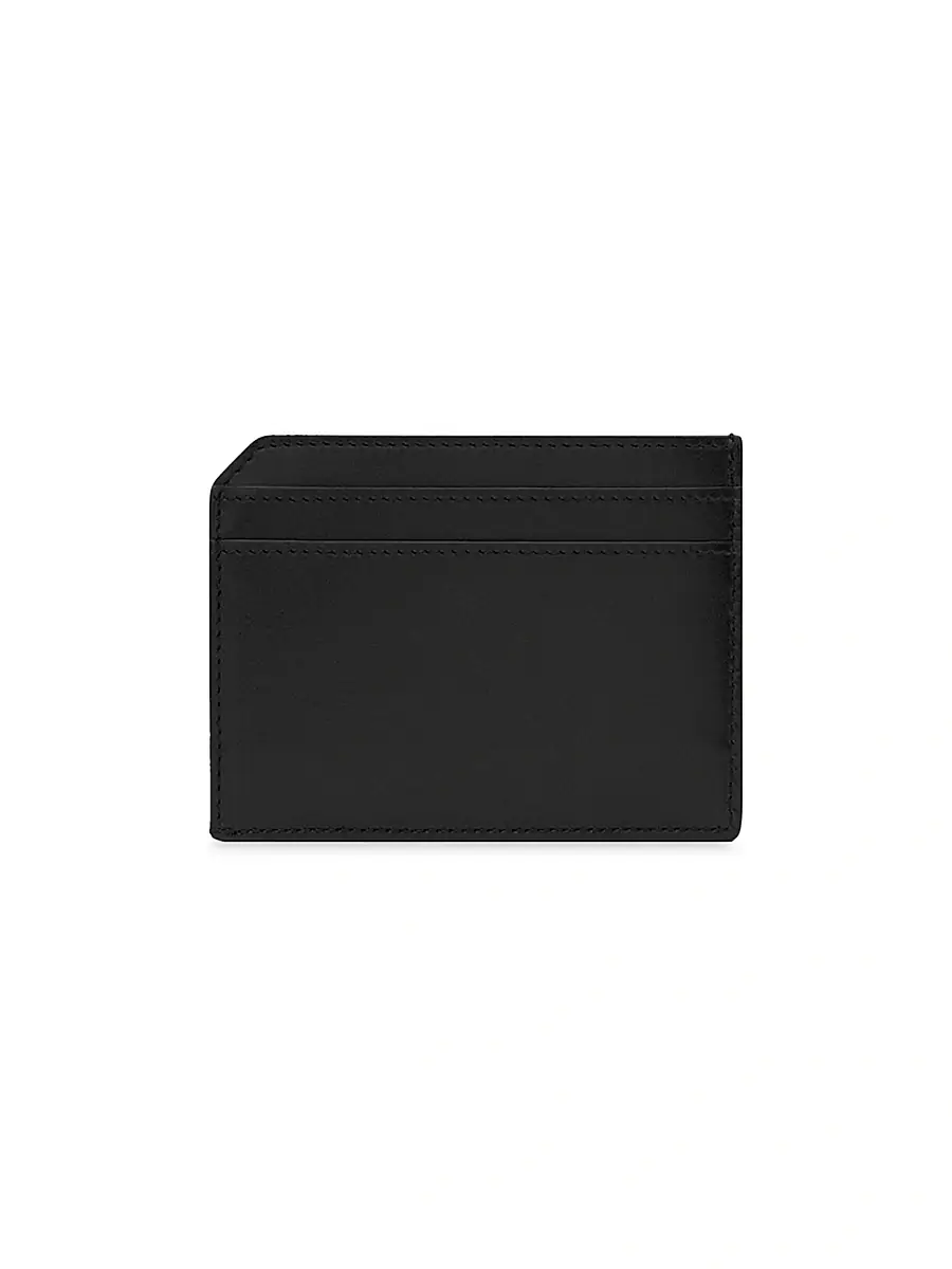 Saint Laurent Men's Open Card Case in Smooth Leather - Black | Thumbnail 2 Saint Laurent Men's Open Card Case in Smooth Leather - Black | Thumbnail 2