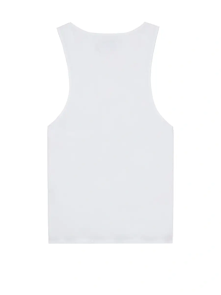 Saint Laurent Women's Henley Tank Top in Cotton Poplin - White | Thumbnail 2 Saint Laurent Women's Henley Tank Top in Cotton Poplin - White | Thumbnail 2