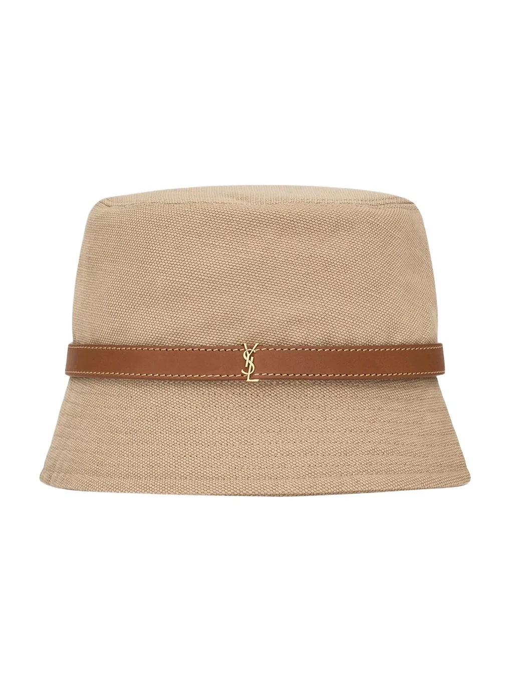 Saint Laurent Women's Cassandre Bucket Hat in Canvas - Beige Brown