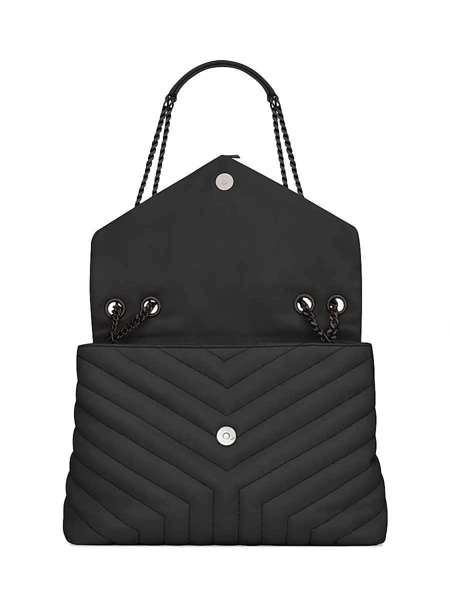 Saint Laurent Women's Loulou Shoulder Bag in Quilted Leather - Black | Thumbnail 5 Saint Laurent Women's Loulou Shoulder Bag in Quilted Leather - Black | Thumbnail 5