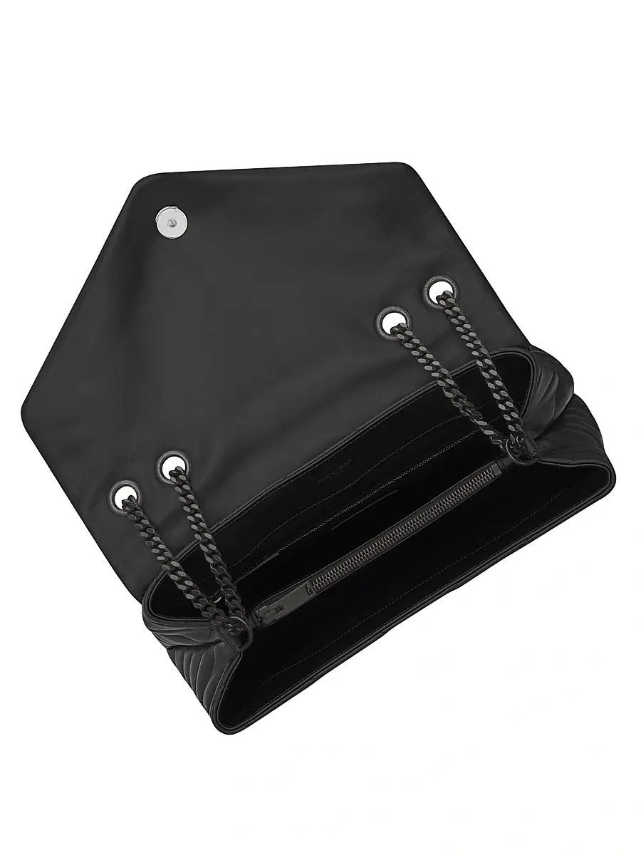 Saint Laurent Women's Loulou Shoulder Bag in Quilted Leather - Black | Thumbnail 6 Saint Laurent Women's Loulou Shoulder Bag in Quilted Leather - Black | Thumbnail 6