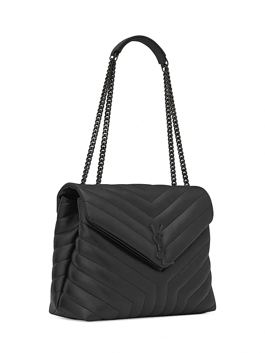 Saint Laurent Women's Loulou Shoulder Bag in Quilted Leather - Black | Thumbnail 7 Saint Laurent Women's Loulou Shoulder Bag in Quilted Leather - Black | Thumbnail 7