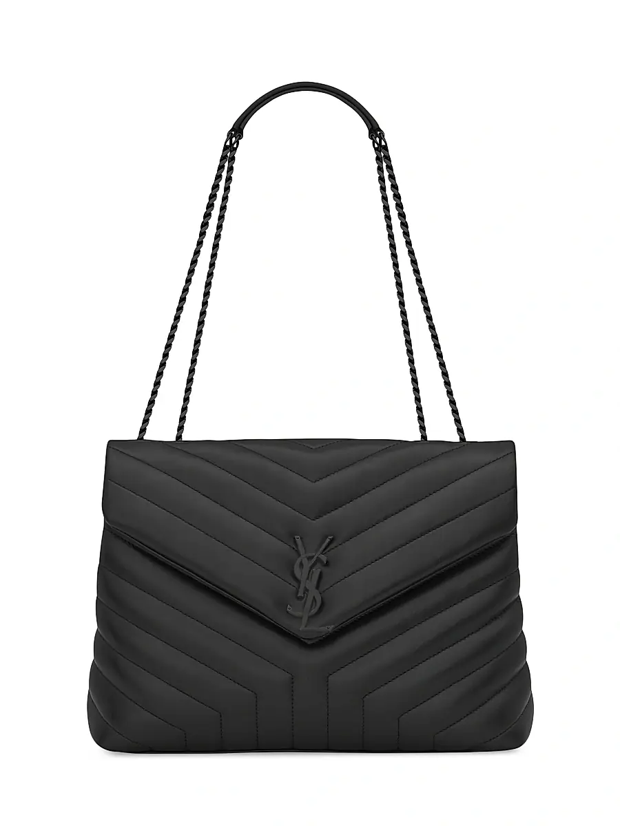 Saint Laurent Women's Loulou Shoulder Bag in Quilted Leather - Black | Image 1 Saint Laurent Women's Loulou Shoulder Bag in Quilted Leather - Black | Image 1
