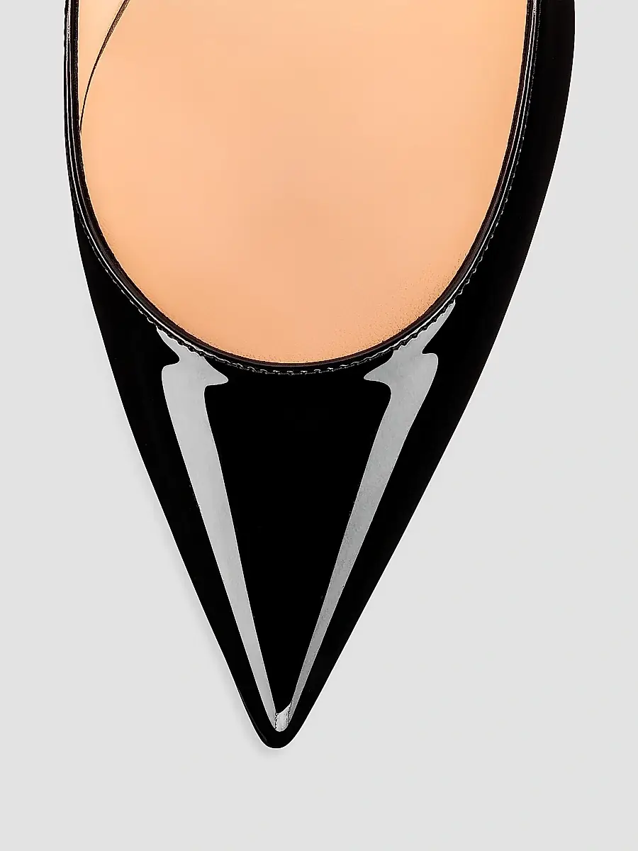 Christian Louboutin Women's Kate 100MM Patent Leather Pumps - Blush | Thumbnail 8 Christian Louboutin Women's Kate 100MM Patent Leather Pumps - Blush | Thumbnail 8