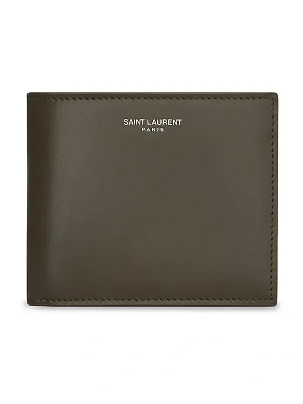 Men's East/West Wallet in Smooth Leather - Light Musk