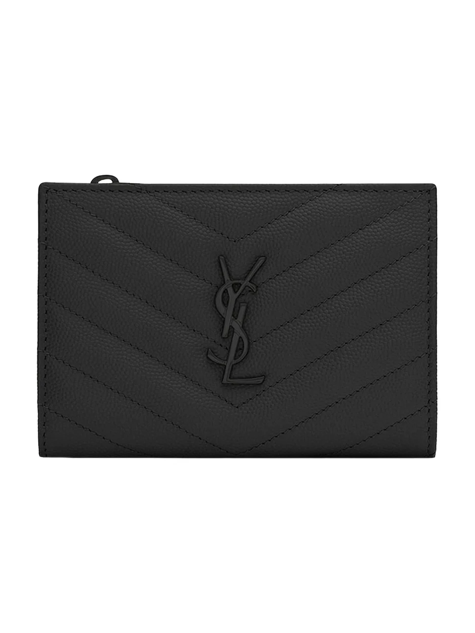 Saint Laurent Women's Cassandre Matelasse Fragments Zipped Bi-fold Wallet