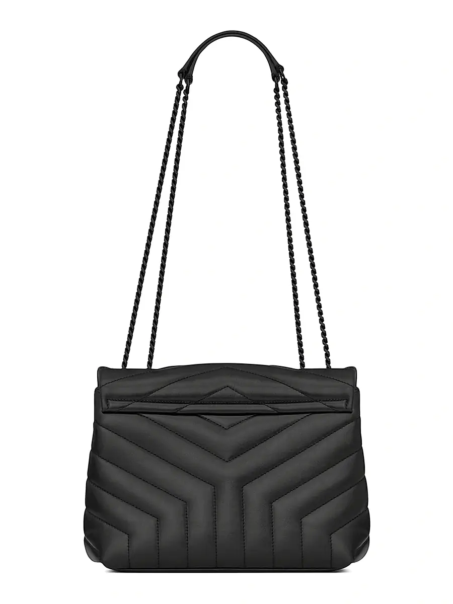 Saint Laurent Women's Loulou Shoulder Bag in Quilted Leather - Black | Thumbnail 4 Saint Laurent Women's Loulou Shoulder Bag in Quilted Leather - Black | Thumbnail 4