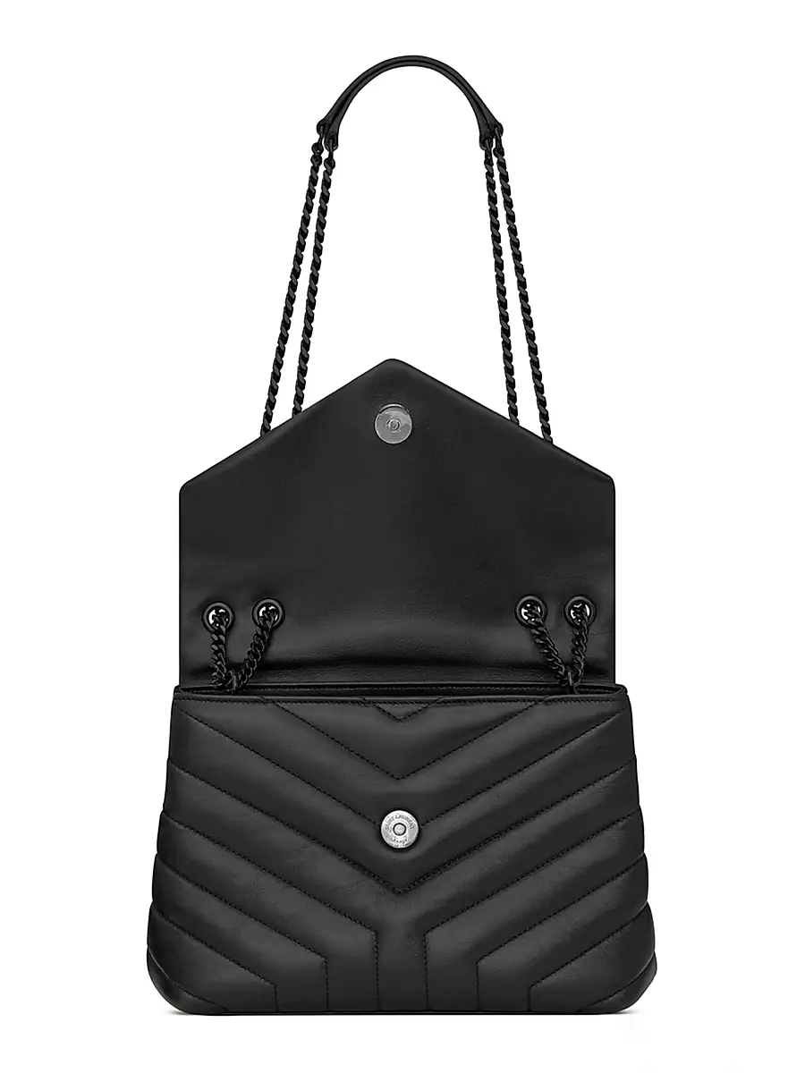 Saint Laurent Women's Loulou Shoulder Bag in Quilted Leather - Black | Thumbnail 6 Saint Laurent Women's Loulou Shoulder Bag in Quilted Leather - Black | Thumbnail 6