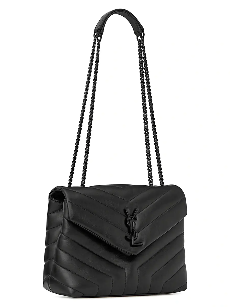 Saint Laurent Women's Loulou Shoulder Bag in Quilted Leather - Black | Thumbnail 7 Saint Laurent Women's Loulou Shoulder Bag in Quilted Leather - Black | Thumbnail 7