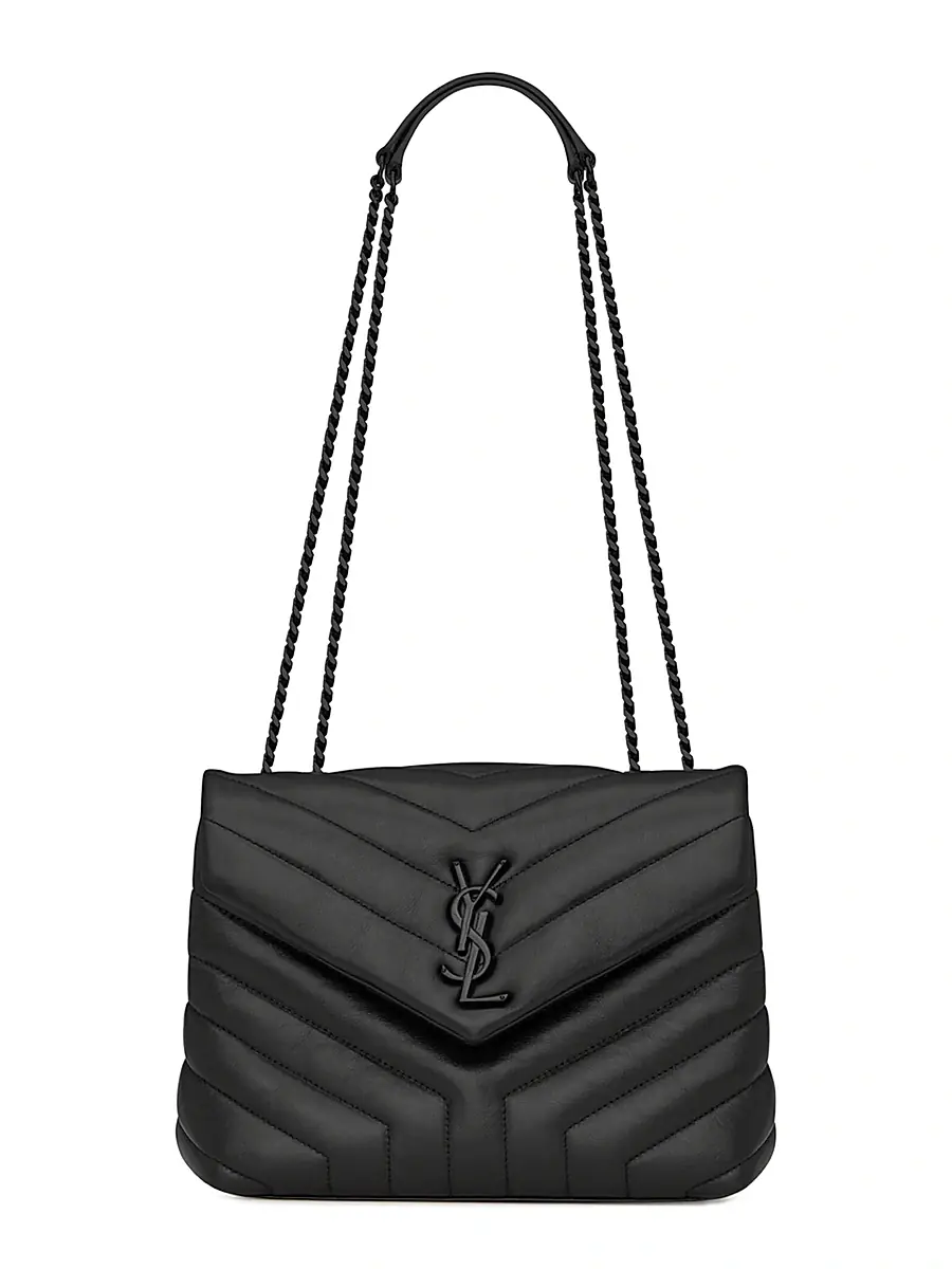 Saint Laurent Women's Loulou Shoulder Bag in Quilted Leather - Black | Image 1 Saint Laurent Women's Loulou Shoulder Bag in Quilted Leather - Black | Image 1