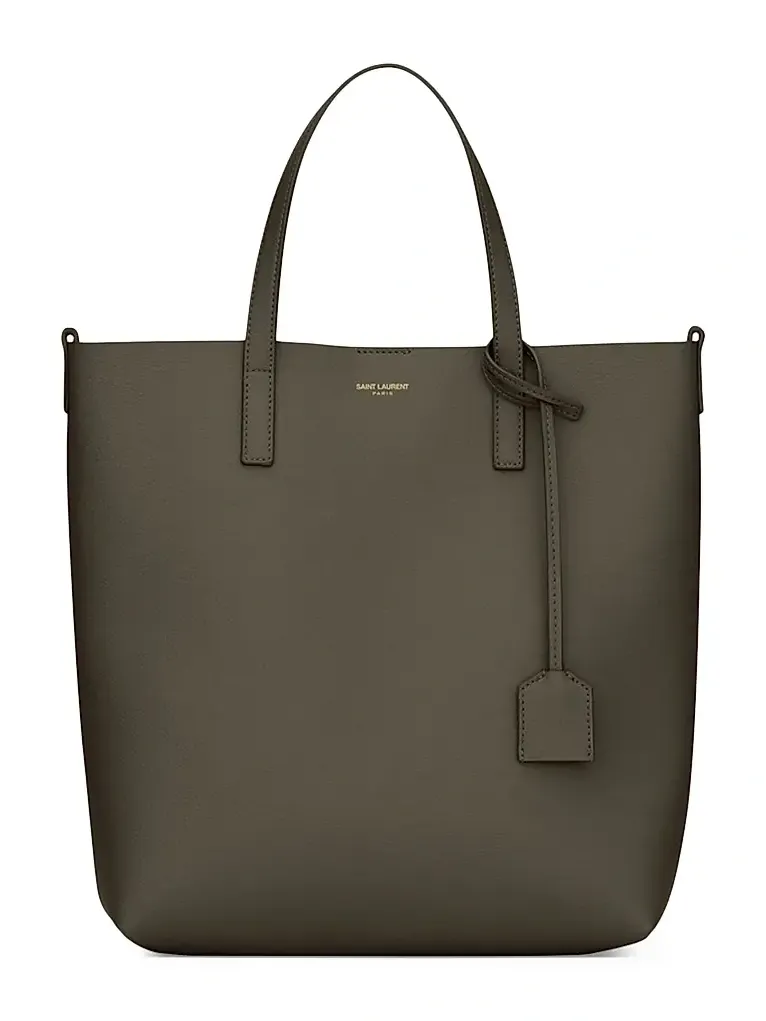 Women's Shopping Tote Bag in Leather - Light Musk