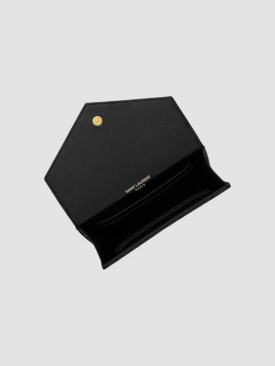Saint Laurent Women's Cassandre Matelassé Envelope Wallet in Lambskin - Urban Grey | Thumbnail 7 Saint Laurent Women's Cassandre Matelassé Envelope Wallet in Lambskin - Urban Grey | Thumbnail 7