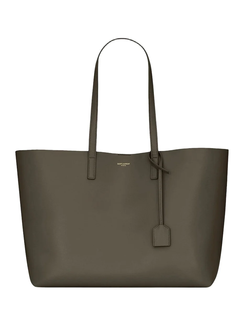 Saint Laurent Women's Shopping Tote Bag in Leather - Light Musk