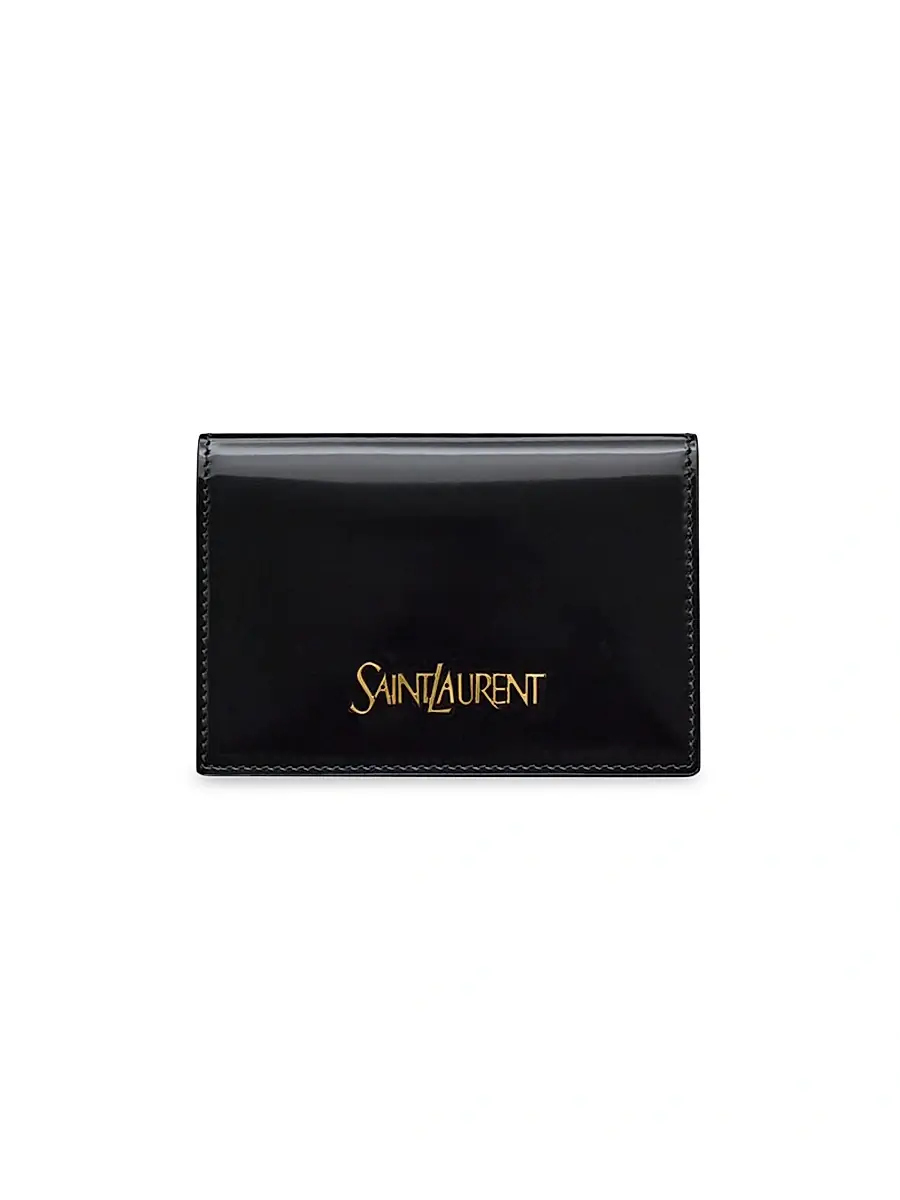 Saint Laurent Women's Cassandre Matelassé Carré Zipped Card Case In Lambskin - Black | Image 1 Saint Laurent Women's Cassandre Matelassé Carré Zipped Card Case In Lambskin - Black | Image 1