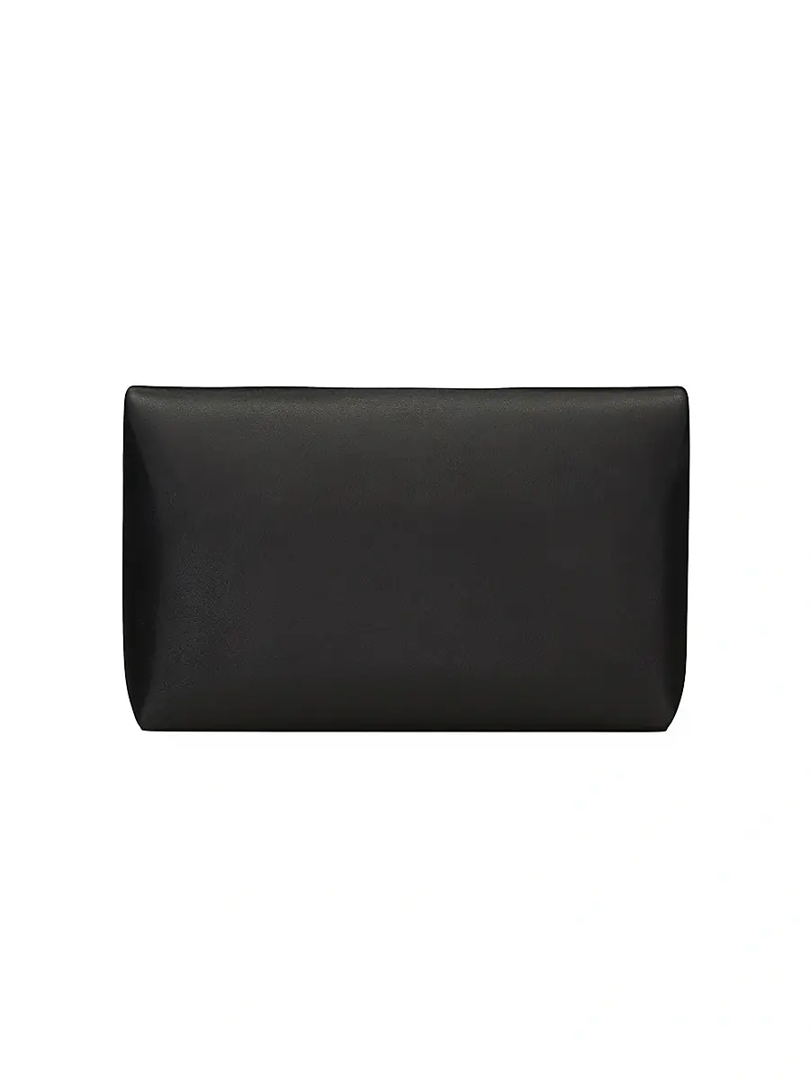 Saint Laurent Women's Cassandre Small Envelope Pouch In Lambskin - Black | Thumbnail 6 Saint Laurent Women's Cassandre Small Envelope Pouch In Lambskin - Black | Thumbnail 6