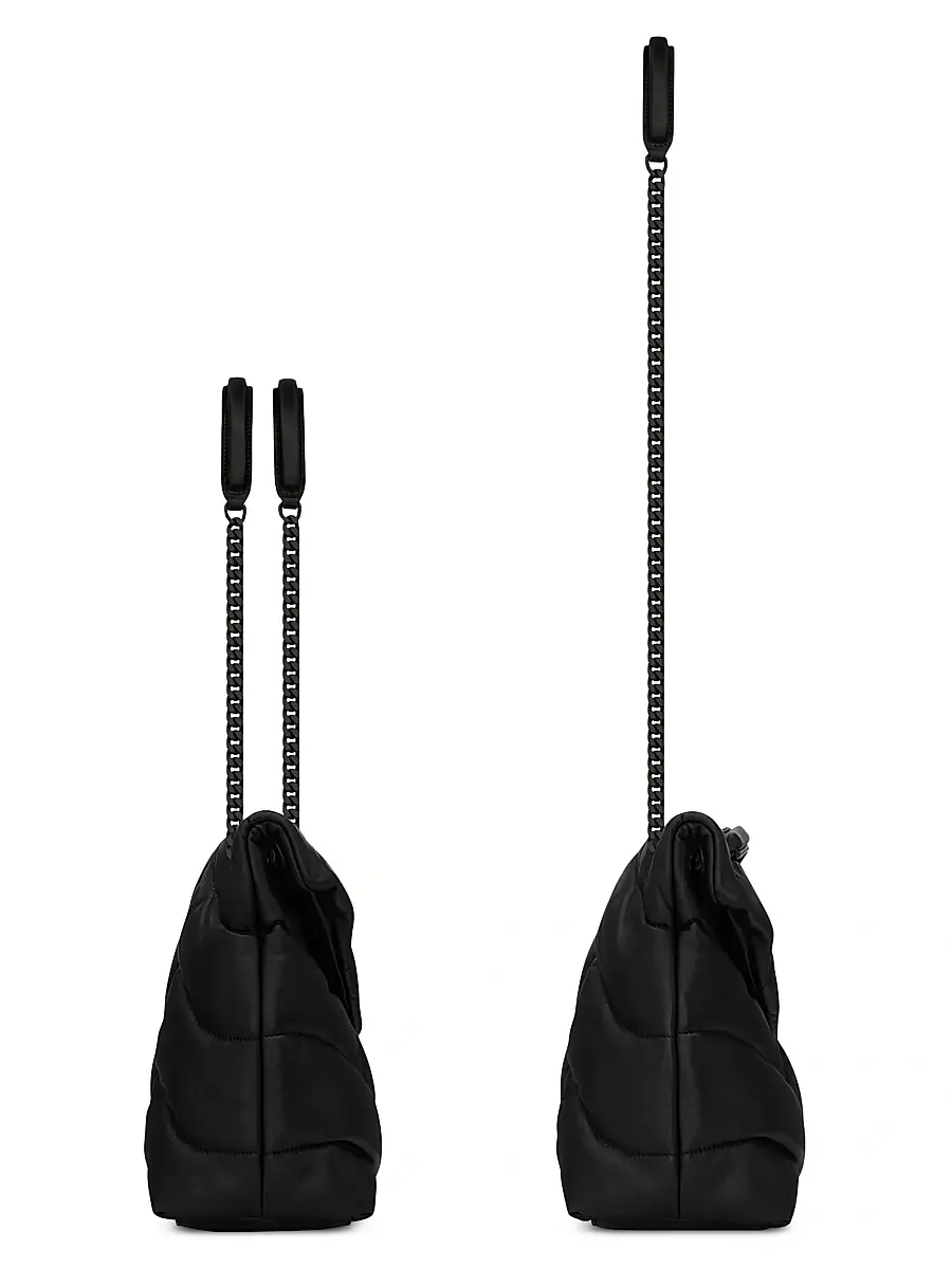 Saint Laurent Women's Puffer in Nappa Leather - Nero | Thumbnail 4 Saint Laurent Women's Puffer in Nappa Leather - Nero | Thumbnail 4
