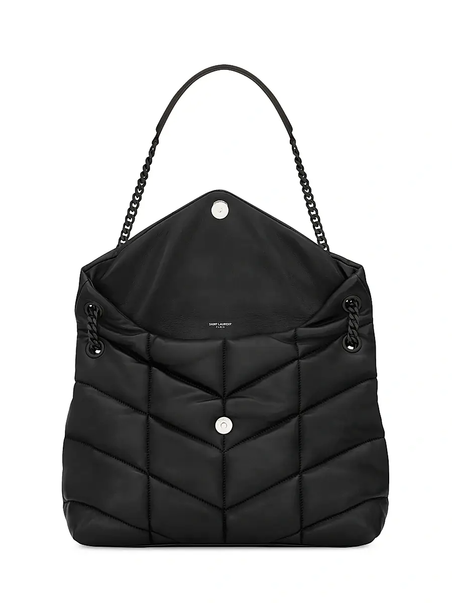 Saint Laurent Women's Puffer in Nappa Leather - Nero | Thumbnail 5 Saint Laurent Women's Puffer in Nappa Leather - Nero | Thumbnail 5