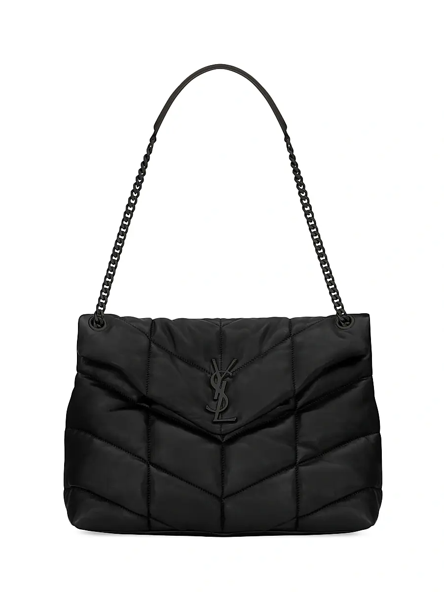 Saint Laurent Women's Puffer in Nappa Leather - Nero | Image 1 Saint Laurent Women's Puffer in Nappa Leather - Nero | Image 1