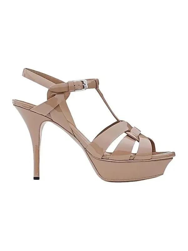 Women's Tribute Platform Sandals in Patent Leather - Beige Women's Tribute Platform Sandals in Patent Leather - Beige