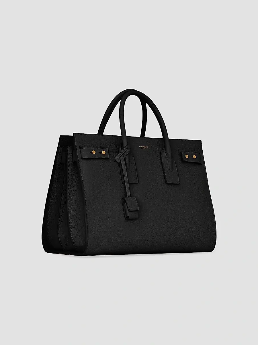 Saint Laurent Women's Sac De Jour Supple Medium In Grained Leather - Black | Thumbnail 6 Saint Laurent Women's Sac De Jour Supple Medium In Grained Leather - Black | Thumbnail 6