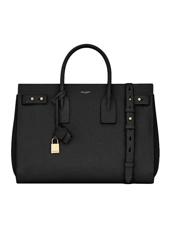 Saint Laurent Women's Sac De Jour Supple Medium In Grained Leather - Black