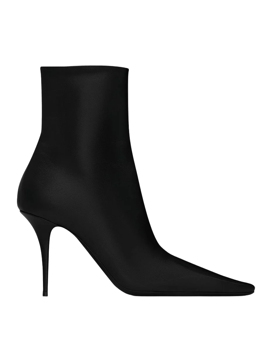 Saint Laurent Women's Ashley Booties in Smooth Leather - Black