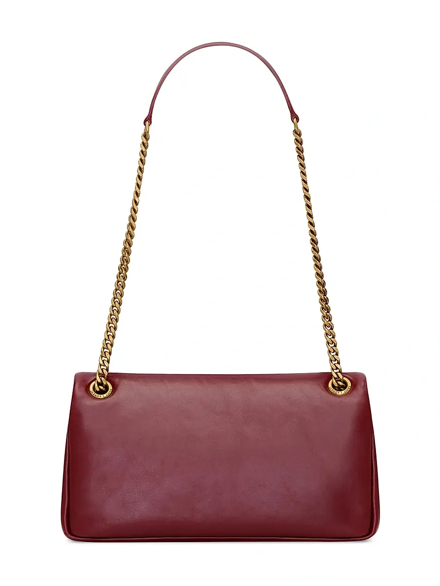 Saint Laurent Women's Calypso Bag in Shiny Leather - Rubis | Thumbnail 6 Saint Laurent Women's Calypso Bag in Shiny Leather - Rubis | Thumbnail 6