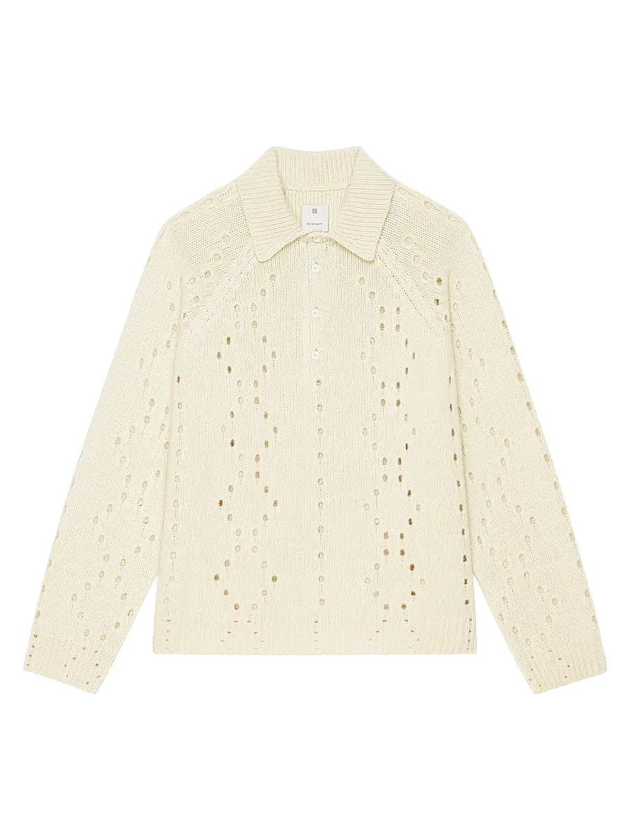 Givenchy Men's Oversized Sweater in Wool - Beige | Image 1 Givenchy Men's Oversized Sweater in Wool - Beige | Image 1