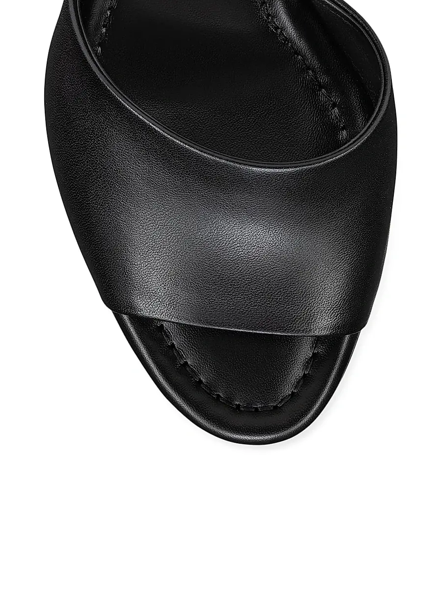 Christian Louboutin Women's Jane 85MM Leather Mules - Black | Thumbnail 4