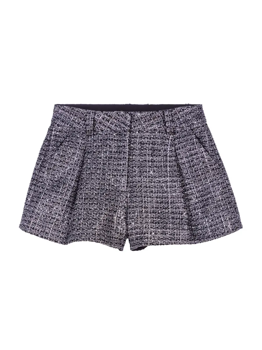 Maje Women's Tweed Shorts - Silver | Thumbnail 7 Maje Women's Tweed Shorts - Silver | Thumbnail 7