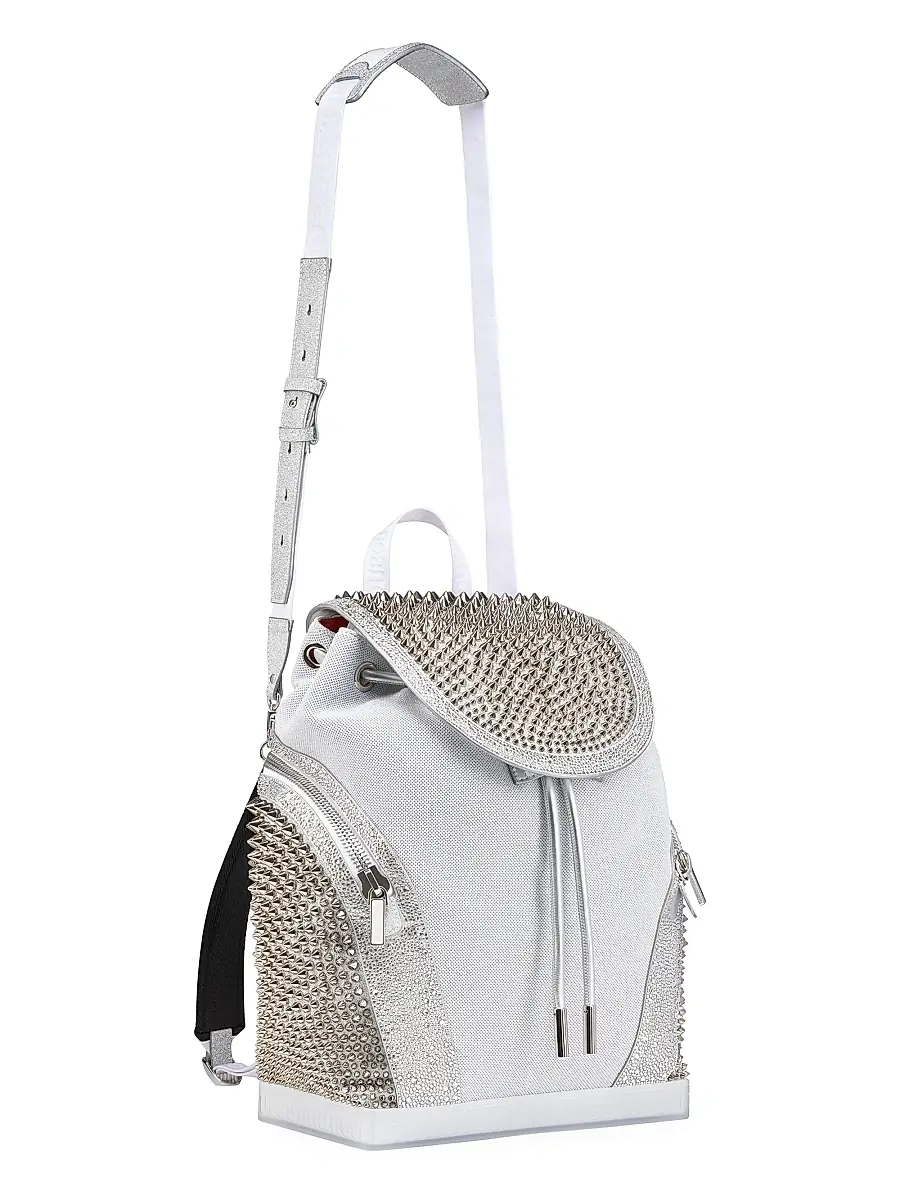 Christian Louboutin Men's Explorafunk Backpack - White | Thumbnail 2 Christian Louboutin Men's Explorafunk Backpack - White | Thumbnail 2