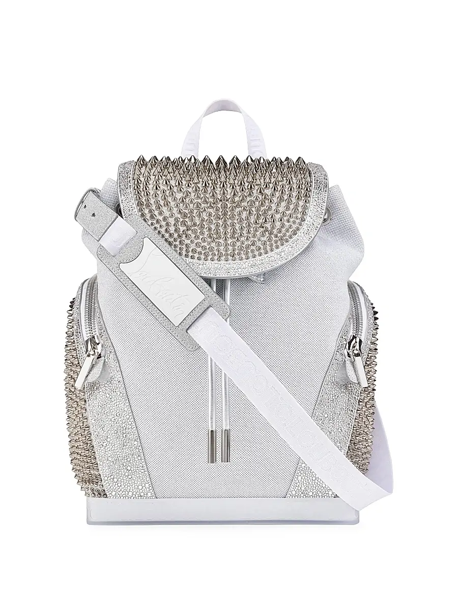 Christian Louboutin Men's Explorafunk Backpack - White | Image 1 Christian Louboutin Men's Explorafunk Backpack - White | Image 1