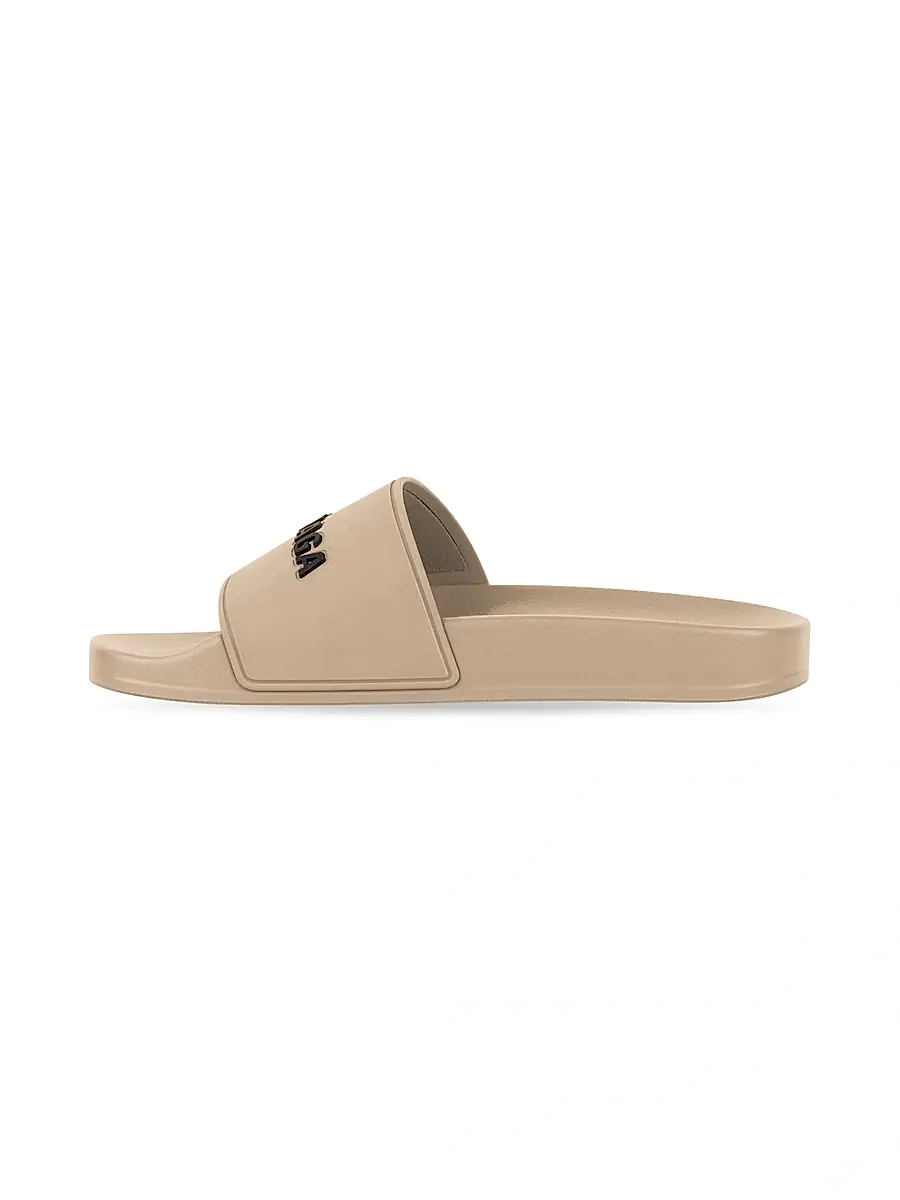 Balenciaga Men's Pool Slide Sandals - Beige Black | Thumbnail 2 Balenciaga Men's Pool Slide Sandals - Beige Black | Thumbnail 2