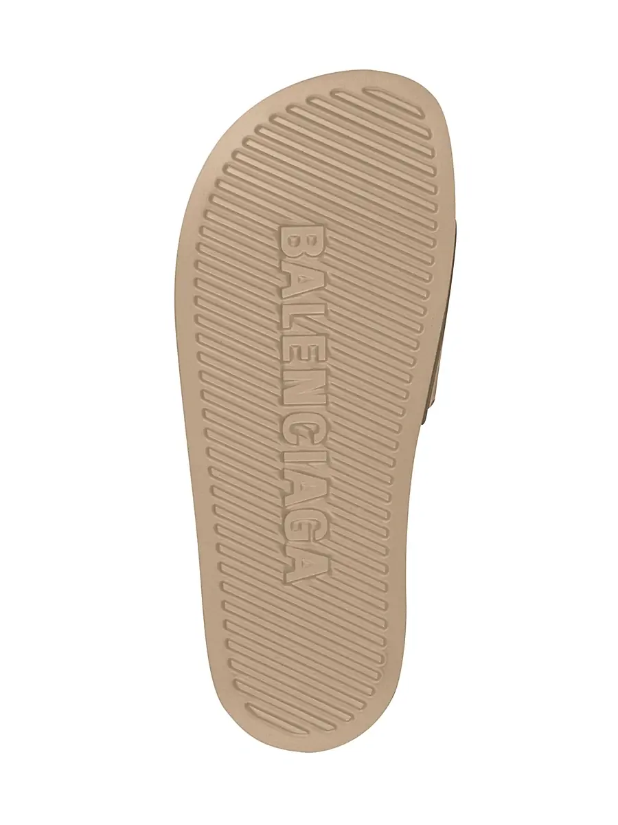 Balenciaga Men's Pool Slide Sandals - Beige Black | Thumbnail 5 Balenciaga Men's Pool Slide Sandals - Beige Black | Thumbnail 5