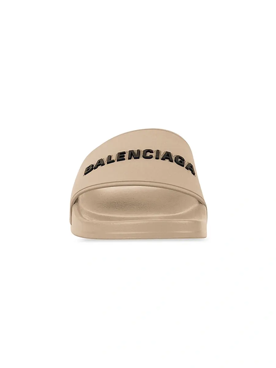 Balenciaga Men's Pool Slide Sandals - Beige Black | Thumbnail 6 Balenciaga Men's Pool Slide Sandals - Beige Black | Thumbnail 6