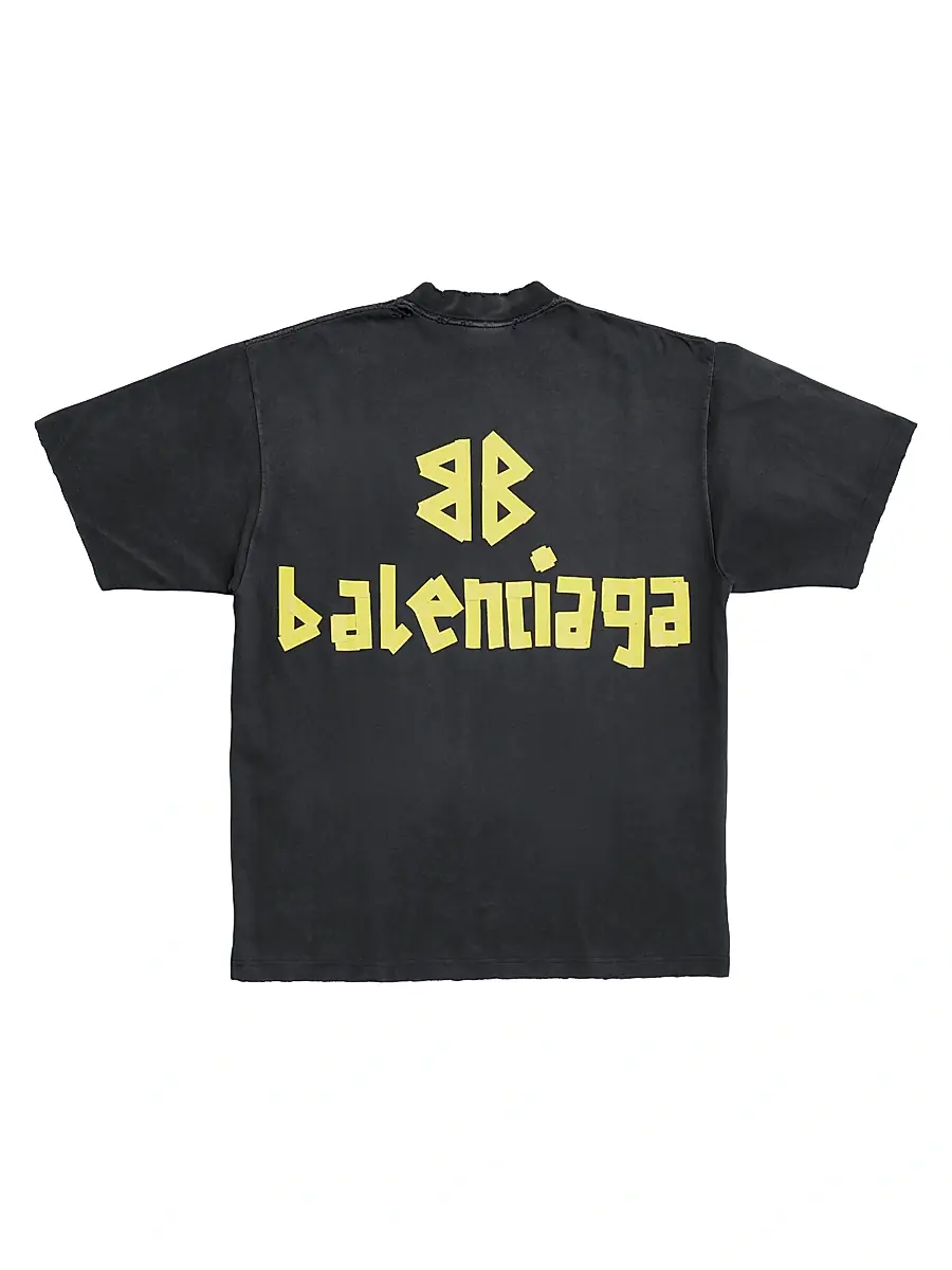 Balenciaga Women's Tape Type T-Shirt Medium Fit | Thumbnail 2 Balenciaga Women's Tape Type T-Shirt Medium Fit | Thumbnail 2