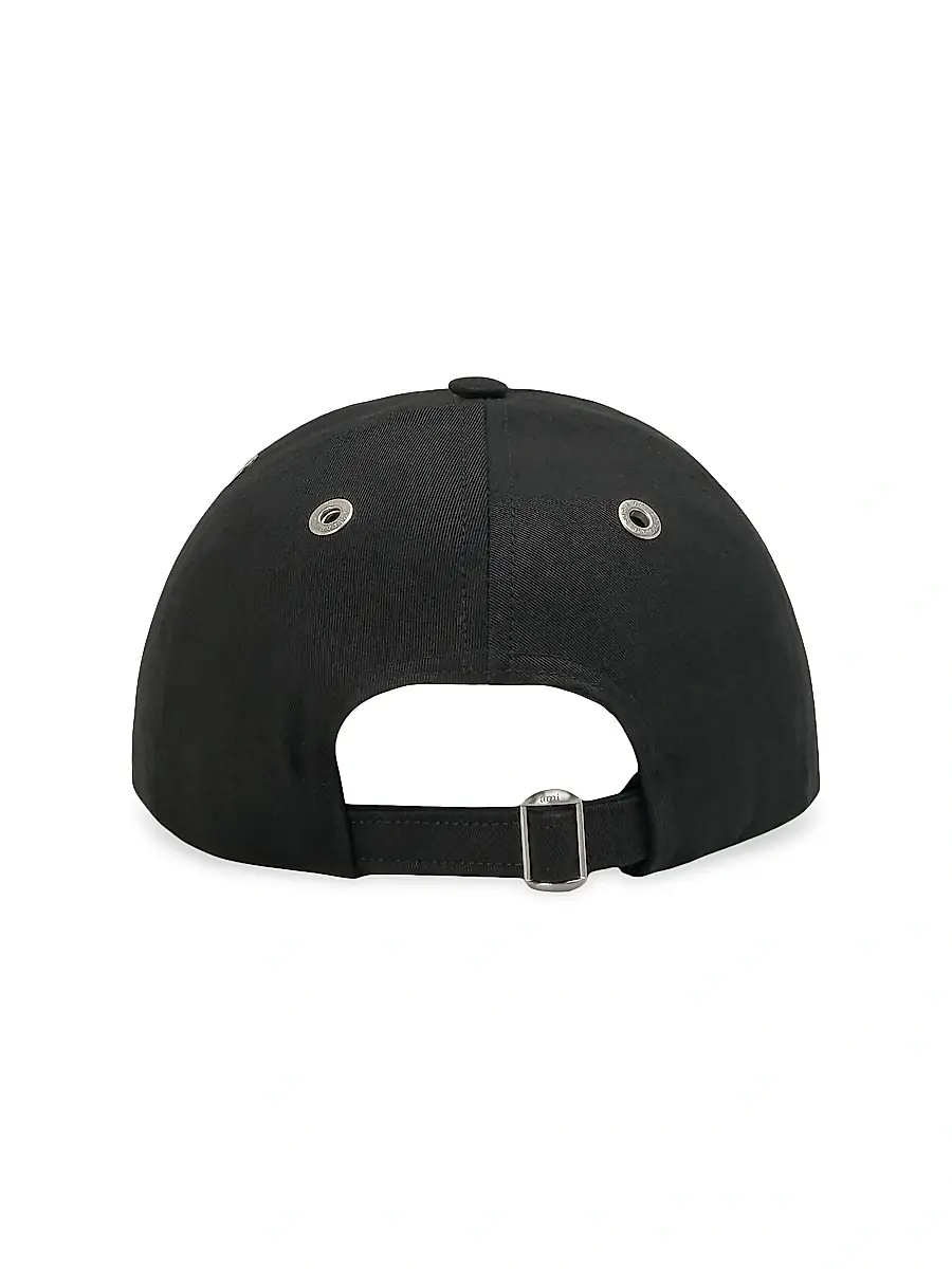 AMI PARIS Unisex Logo-Embroidered Baseball Cap | Thumbnail 3 AMI PARIS Unisex Logo-Embroidered Baseball Cap | Thumbnail 3