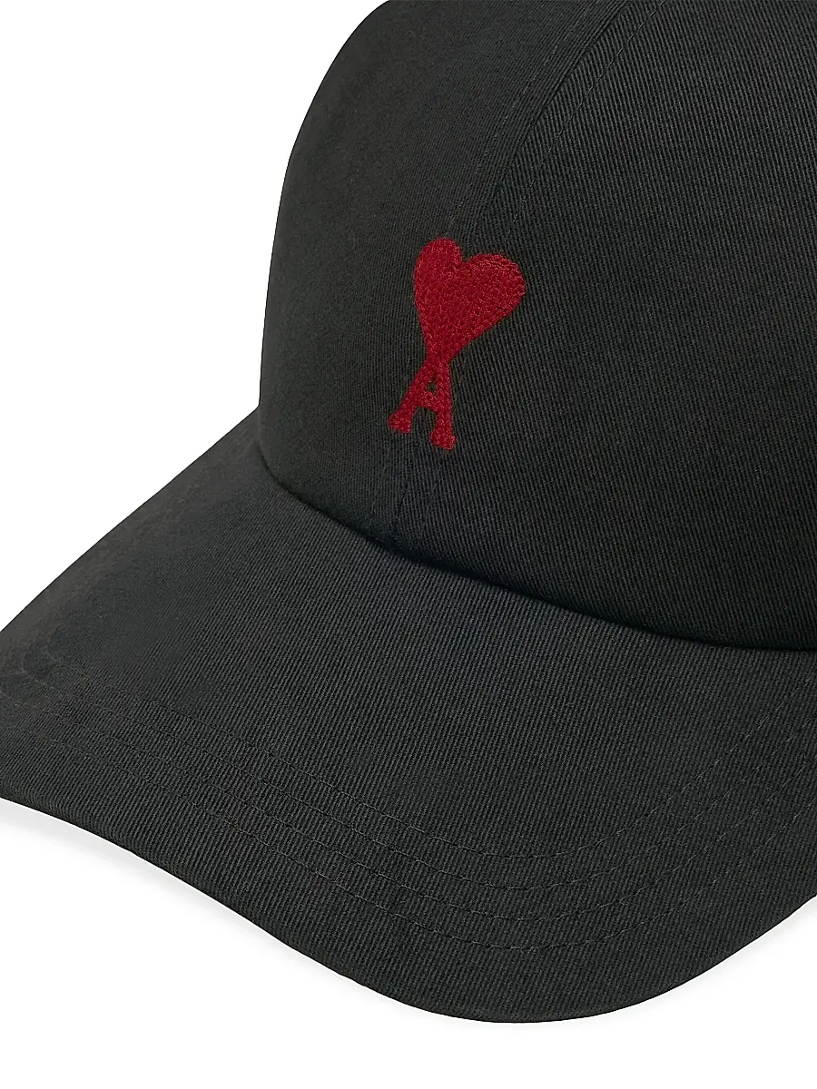 AMI PARIS Unisex Logo-Embroidered Baseball Cap | Thumbnail 4 AMI PARIS Unisex Logo-Embroidered Baseball Cap | Thumbnail 4